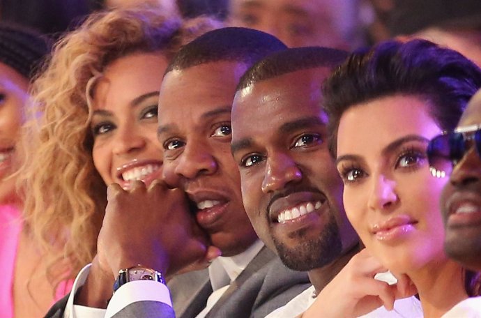 Jay Z y Kanye West y sus parejas