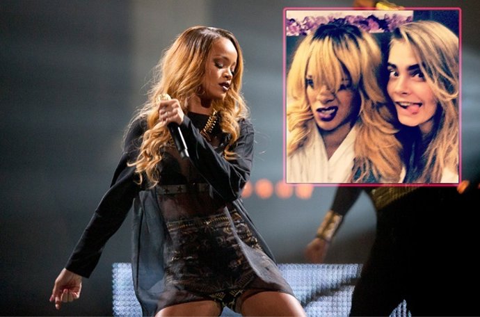 Rihanna vuelve a llegar tarde a un concierto, estaba de fiesta con Cara