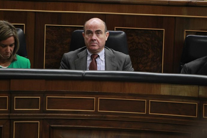Luis de Guindos, en el Congreso