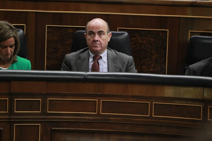 Luis de Guindos, en el Congreso