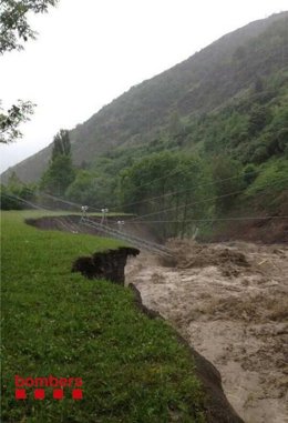 Desbordamiento de los ríos en Val d'Aran