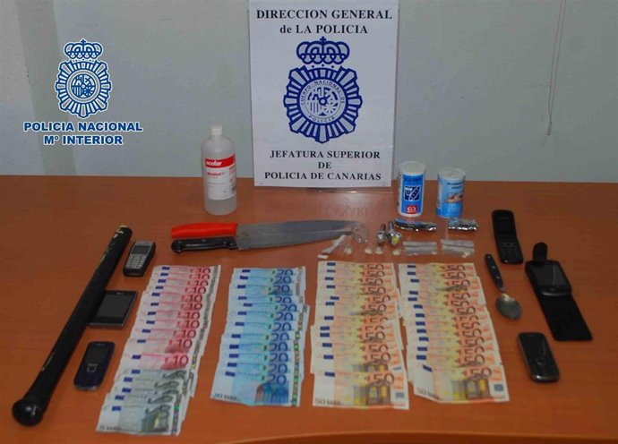 Material incautado por la Policía Nacional