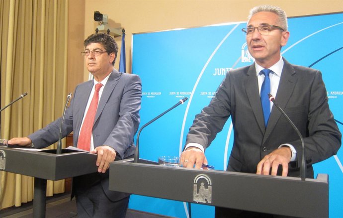 Diego Valderas y Miguel Ángel Vázquez, este martes