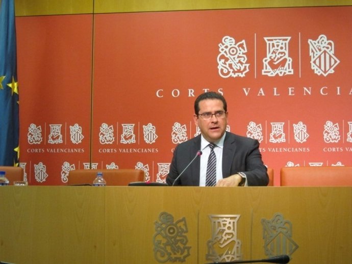 Bellver en la rueda de prensa tras la Junta de Portavoces