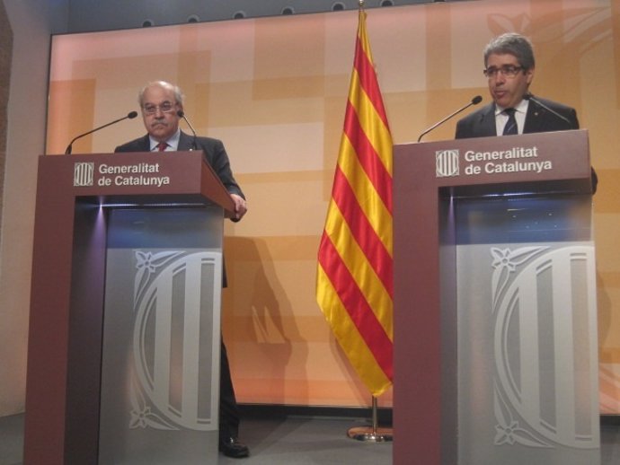 Los consellers Andreu Mas-Colell y Francesc Homs