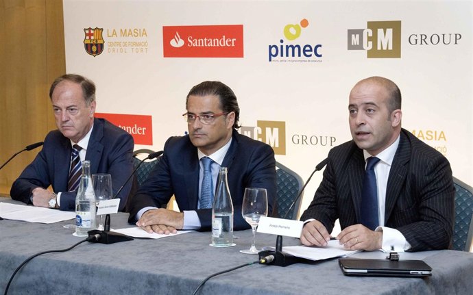 Los directivos de MCM Portillo, García-Valdecasas y Herrero en la presentación