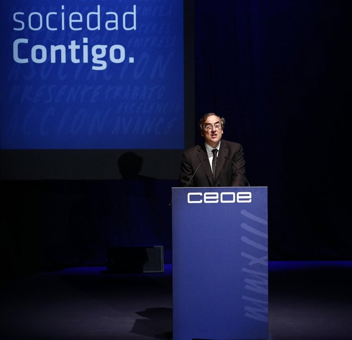 El presidente de CEOE, Juan Rosell