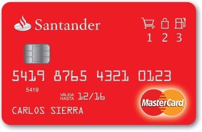 Nueva tarjeta 'Santander 1 2 3' del Banco Santander