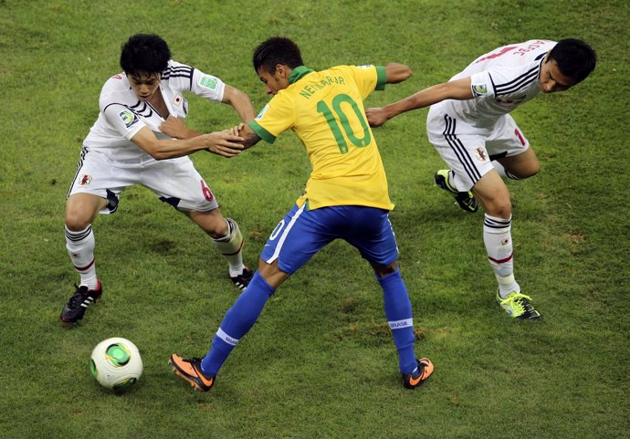 Neymar en el Brasil-Japón de la Copa Confederaciones 2013