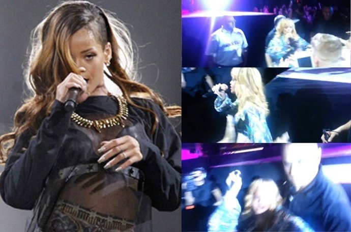 Rihanna golpea a un fan con un micrófono durante su concierto en Brimingham