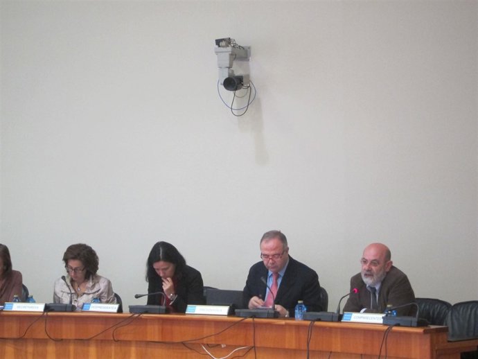 El director del IGE, J.A. Campo Andión, en el Parlamento de Galicia