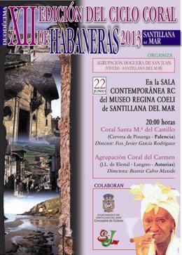 Cartel del XII Ciclo Coral de Habaneras