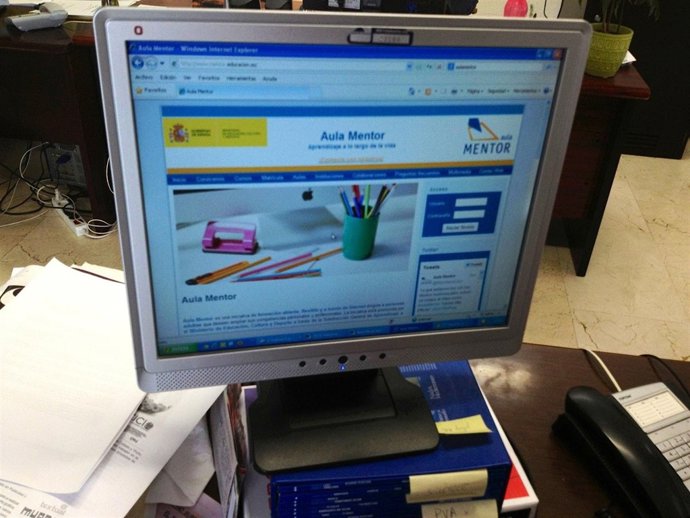 Pantallazo del programa 'Aula Mentor'. 
