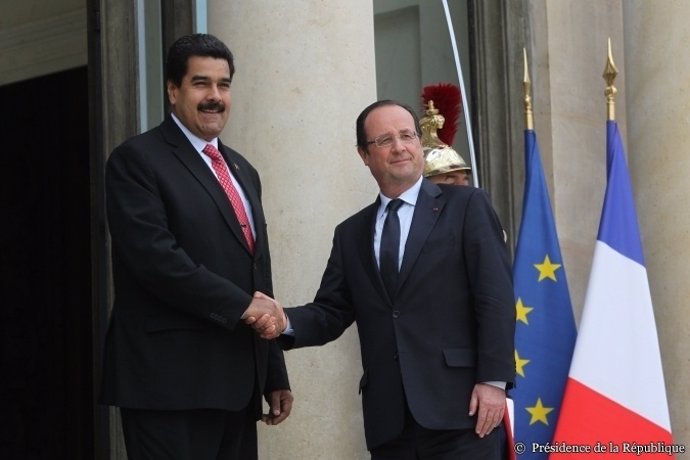 Hollande y Maduro en el Elíseo