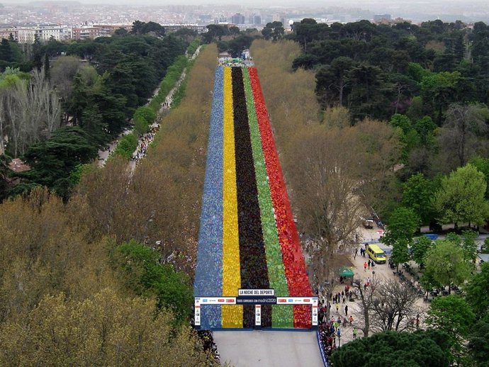Simulación de la salida en la carrera de los cinco colores