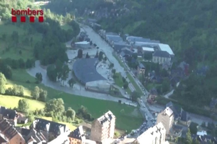 Intensas lluvias han inundado el Valle de Arán