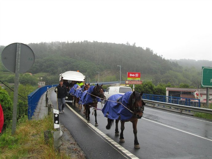 Primera peregrinación en carro por la ruta de Levante del Camino de Santiago