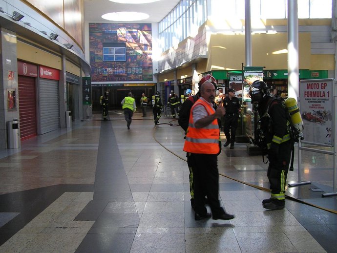Simulacro en la estación de trenes de Salamanca 