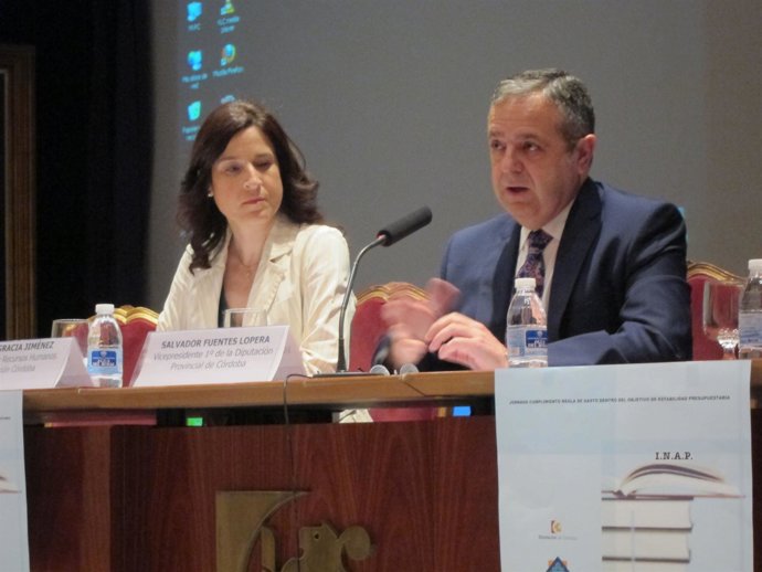 Pilar Gracia y Salvador Fuentes en la jornada