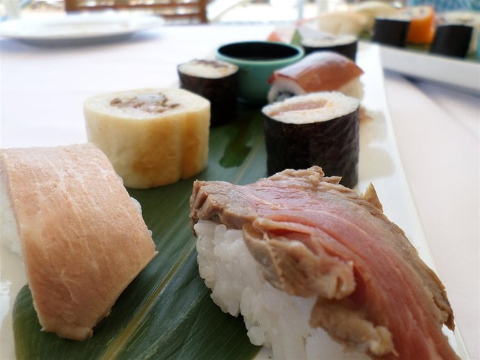 Sushi ibérico. 