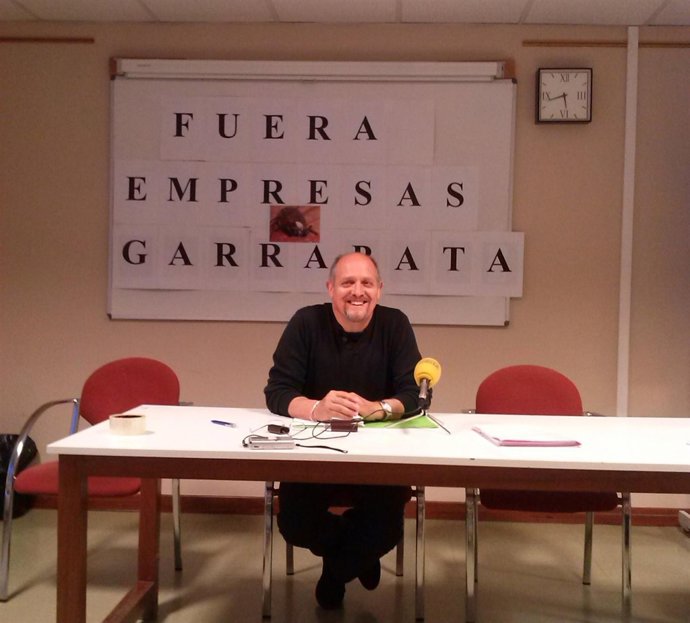 El portavoz de la Plataforma en Defensa de lo Público, Quinidio Martínez.