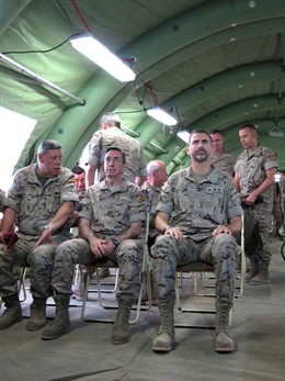 El Príncipe de Asturias en el Cuartel de la OTAn en Bétera (Valencia)