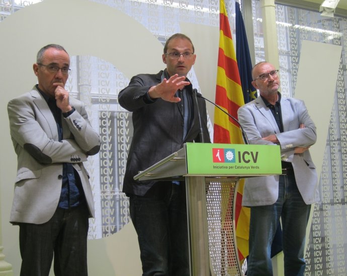 Joan Coscubiela, Joan Herrera y Marc Vidal (ICV)