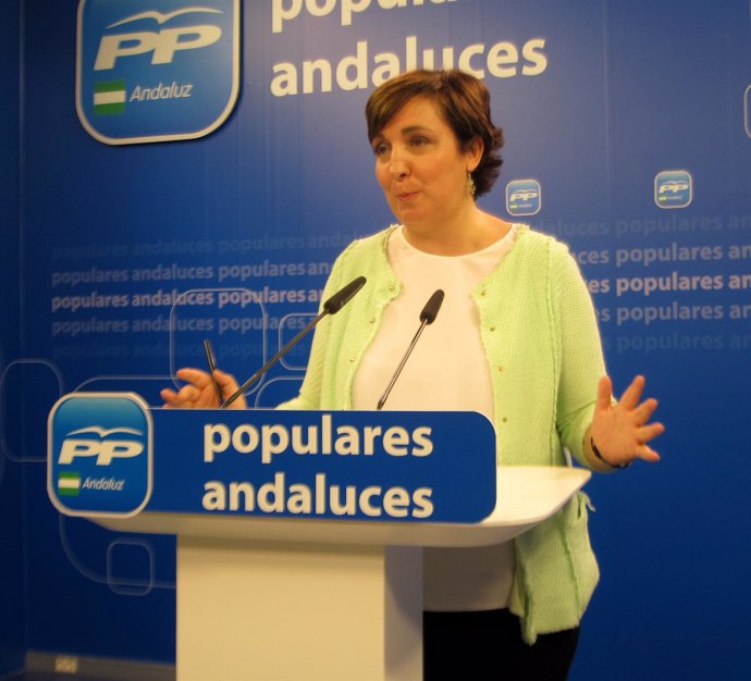 La vicesecretaria de Organización del PP-A, Ana Corredera, hoy en sede regional