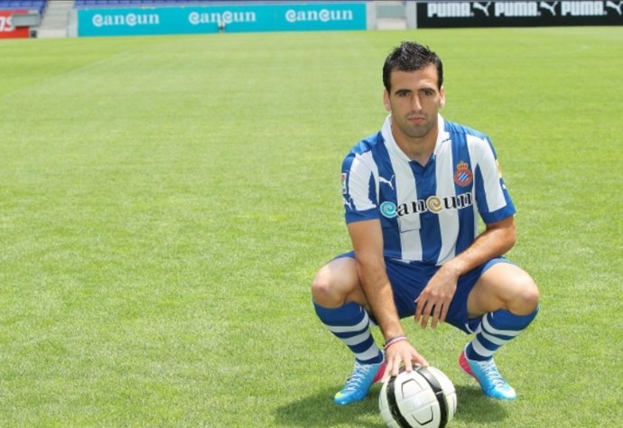 El jugador del RCD Espanyol Juan Rafael Fuentes