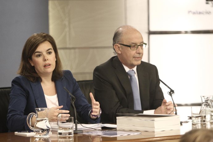 Soraya Sáenz de Santamaría y Cristóbal Montoro
