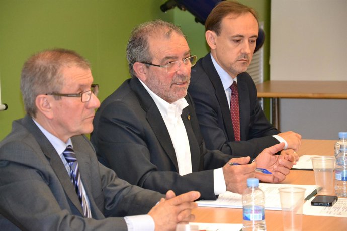 Joan Reñé en la reunión de consejos comarcales y alcaldes en Àger