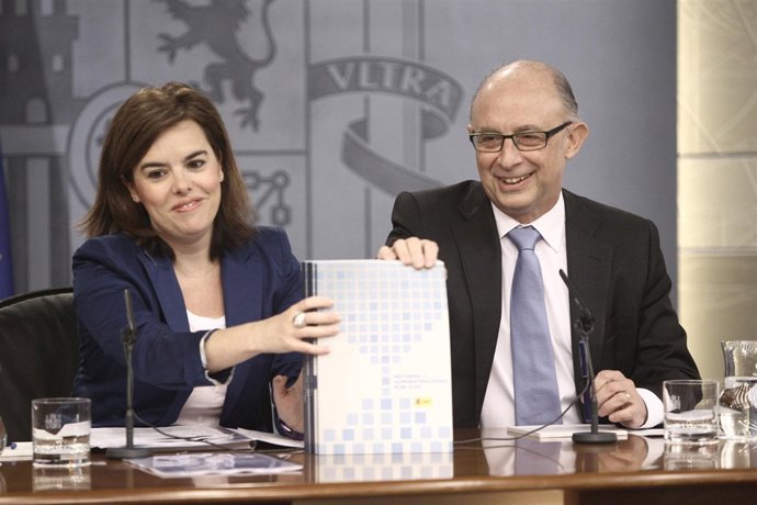 Soraya Sáenz de Santamaría y Cristóbal Montoro