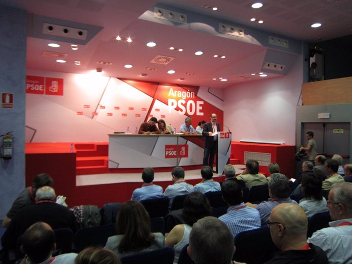 Javier Lambán en su intervención en el Comité Regional del PSOE