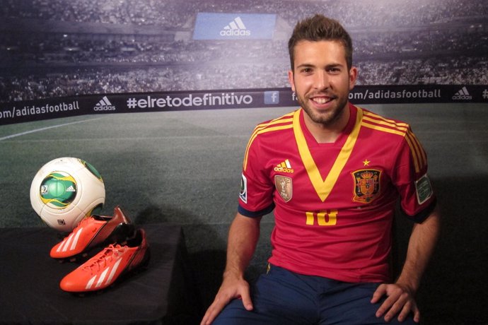 El jugador de la selección española Jordi Alba en una entrevista a Adidas