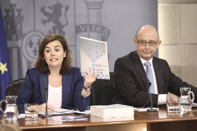 Soraya Sáenz de Santamaría y Cristóbal Montoro