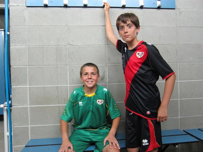 Los alevines del Rayo Vallecano David Gende y Juan Pedro Gil 