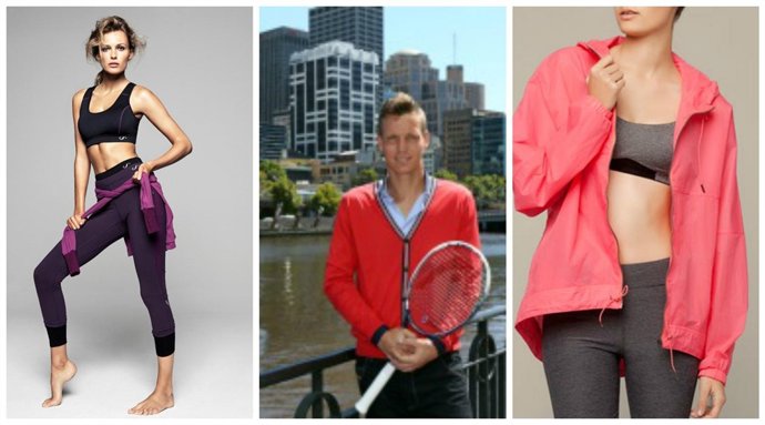 Montaje de ropa deportiva Mango, H&M y Oysho