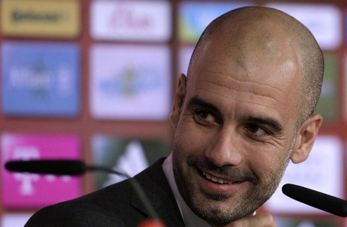 Pep Guardiola presentado con el Bayer Munich