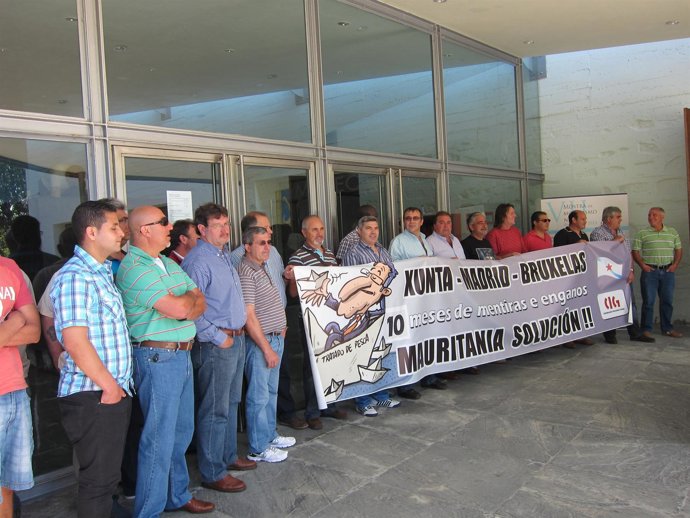 Protesta de afectados del caladero de Mauritania