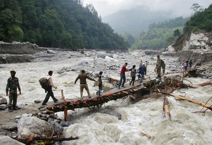 Inundaciones en la India