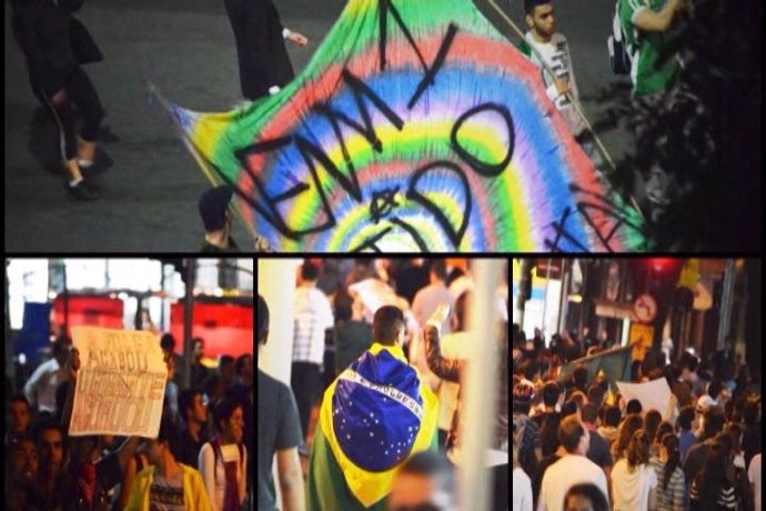 Un millón de personas marcha por las calles de Brasil