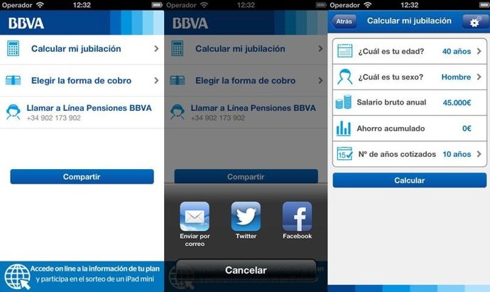 Aplicación Mi Jubilación BBVA