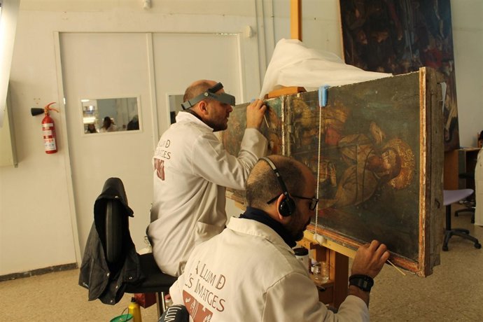 Intervención en el retablo renacentista de la Pobla de Alcolea 