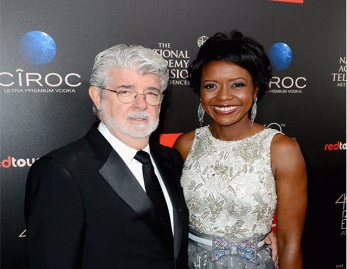 George Lucas y su mujer Mellody Hobson