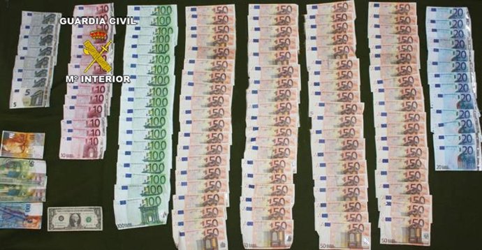 Los 6.000 euros decomisados al autor de varios robos en Mallorca