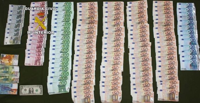 Los 6.000 euros decomisados al autor de varios robos en Mallorca