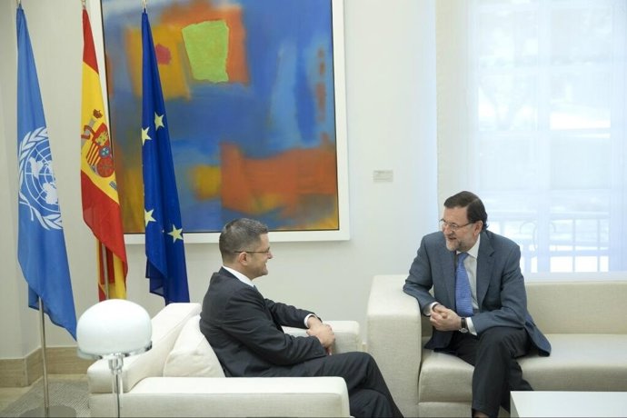 Mariano Rajoy recibe al presidente de la Asamblea General de Naciones Unidas