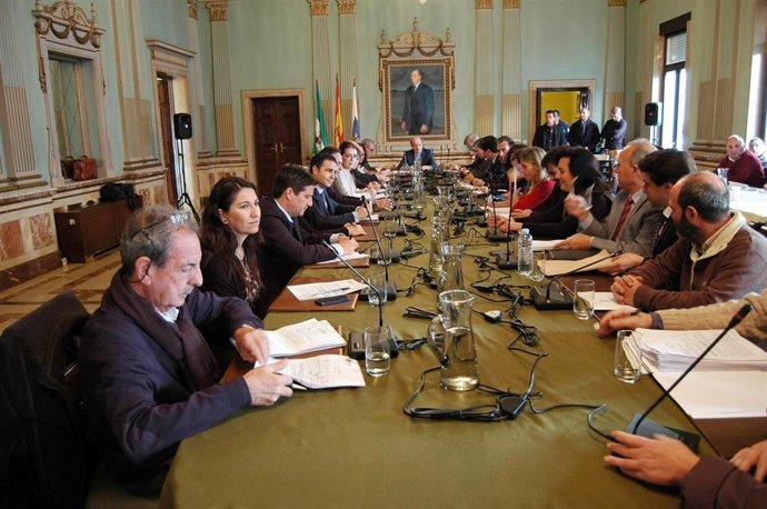El pleno del Ayuntamiento de Huelva. 