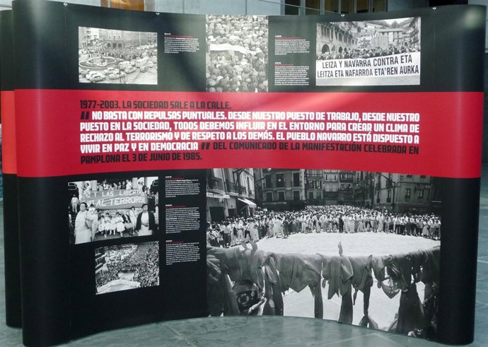 Uno de los paneles de la exposición.