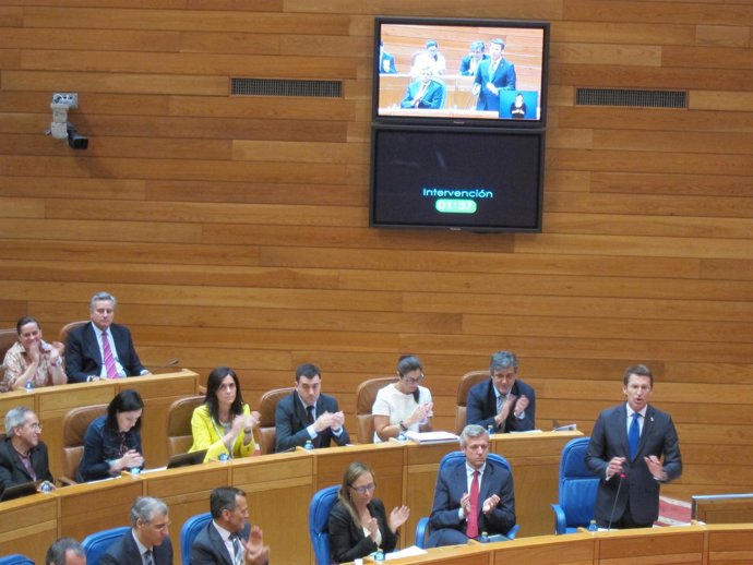 Feijóo en la sesión de control del 26 de junio